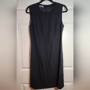 Vestimenta Spa Italy 100% New Wool Vintage Black Zip Sleeveless Dress